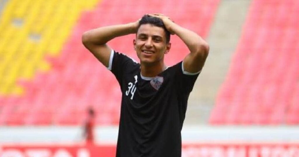 احمد عيد لاعب الزمالك والمعار لانبي