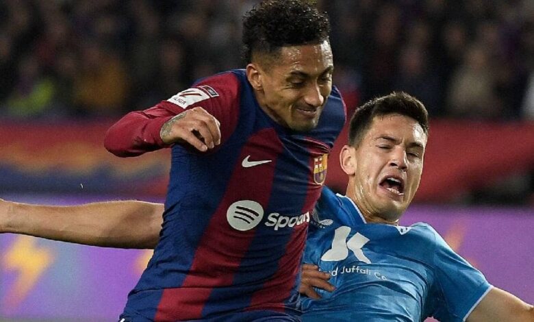 رافينها - صورة من مباراة برشلونة وألميريا