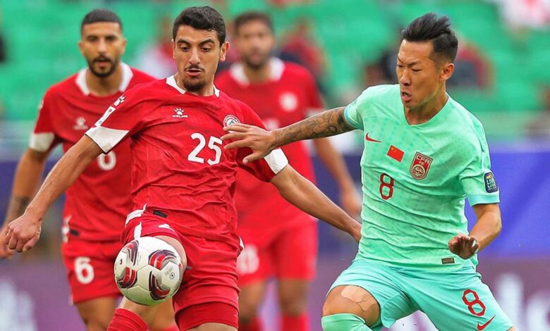 نتيجة مباراة لبنان والصين في كأس آسيا