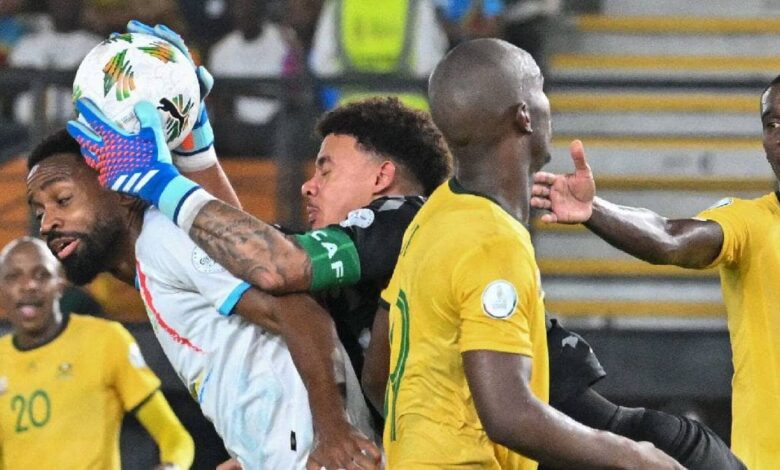 صورة من مباراة جنوب إفريقيا والكونغو الديمقراطية
