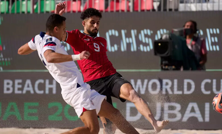 نتيجة مباراة مصر وأمريكا في كأس العالم الشاطئية