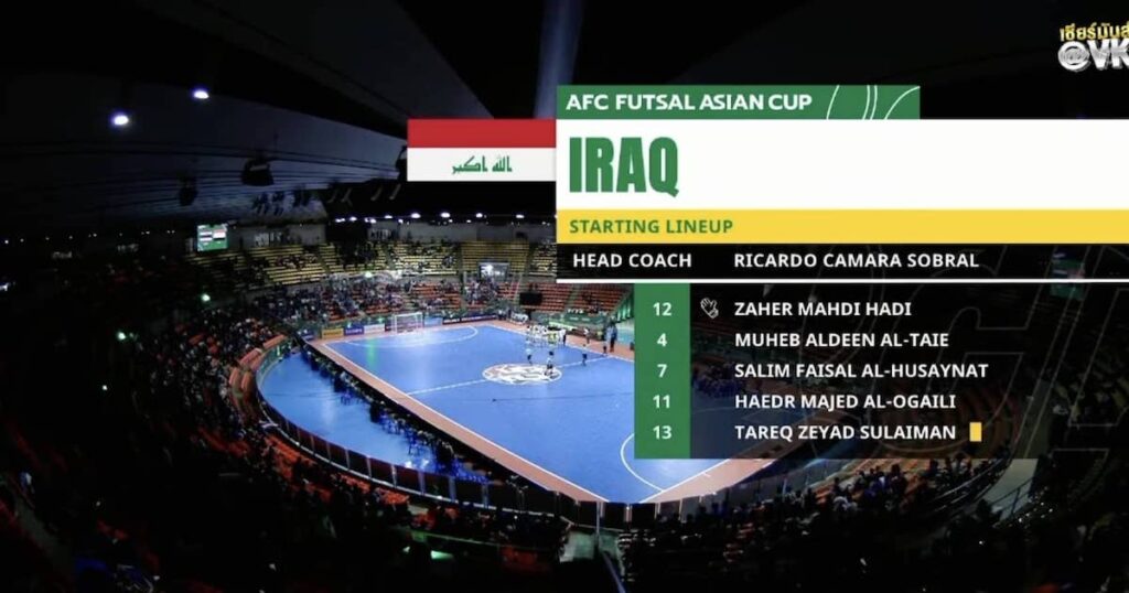 تشكيلة منتخب العراق للصالات الأساسية في كأس آسيا 2024